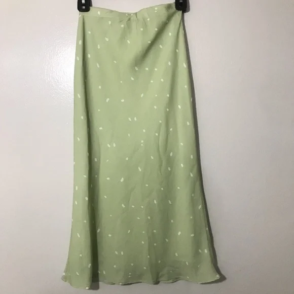 Princess Polly Slip y2k Style Dainty Feminine Mermaid Midi Skirt in Green Sz 0 - Picture 1 of 5